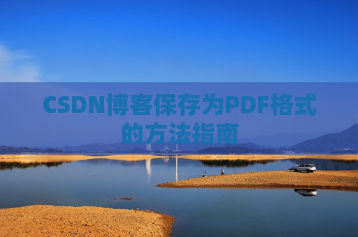 CSDN博客保存为PDF格式的方法指南